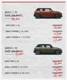宝马MINI全系车型价格下调，今日起正式生效，配件销售同步优化